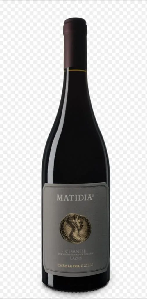 Bottiglia di vino Cesanese Matidia della cantina Casale del Giglio