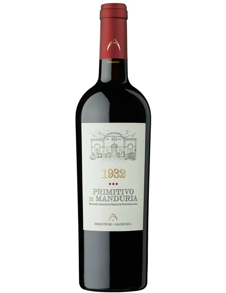 Bottiglia di vino Primitivo di Manduria 1932
